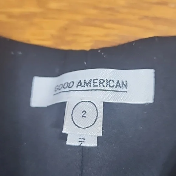 Good American Black Pants Side Zipper Good American Size 2 - Picture 3 of 10